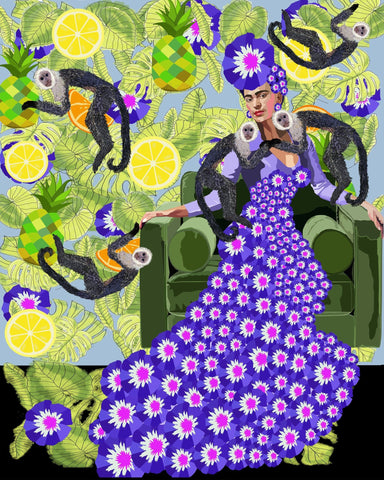 Frida in the Garden