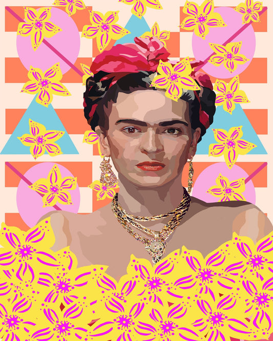 Frida With Flowers