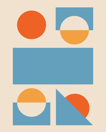 Bright Minimal Shapes Series No 2