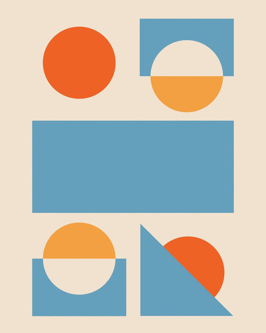 Bright Minimal Shapes Series No 2