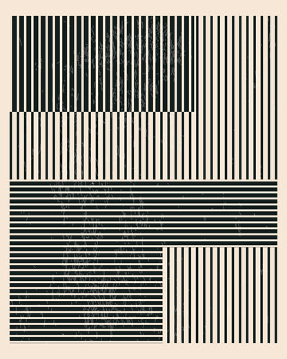 Black and White Geometric Shapes No 1