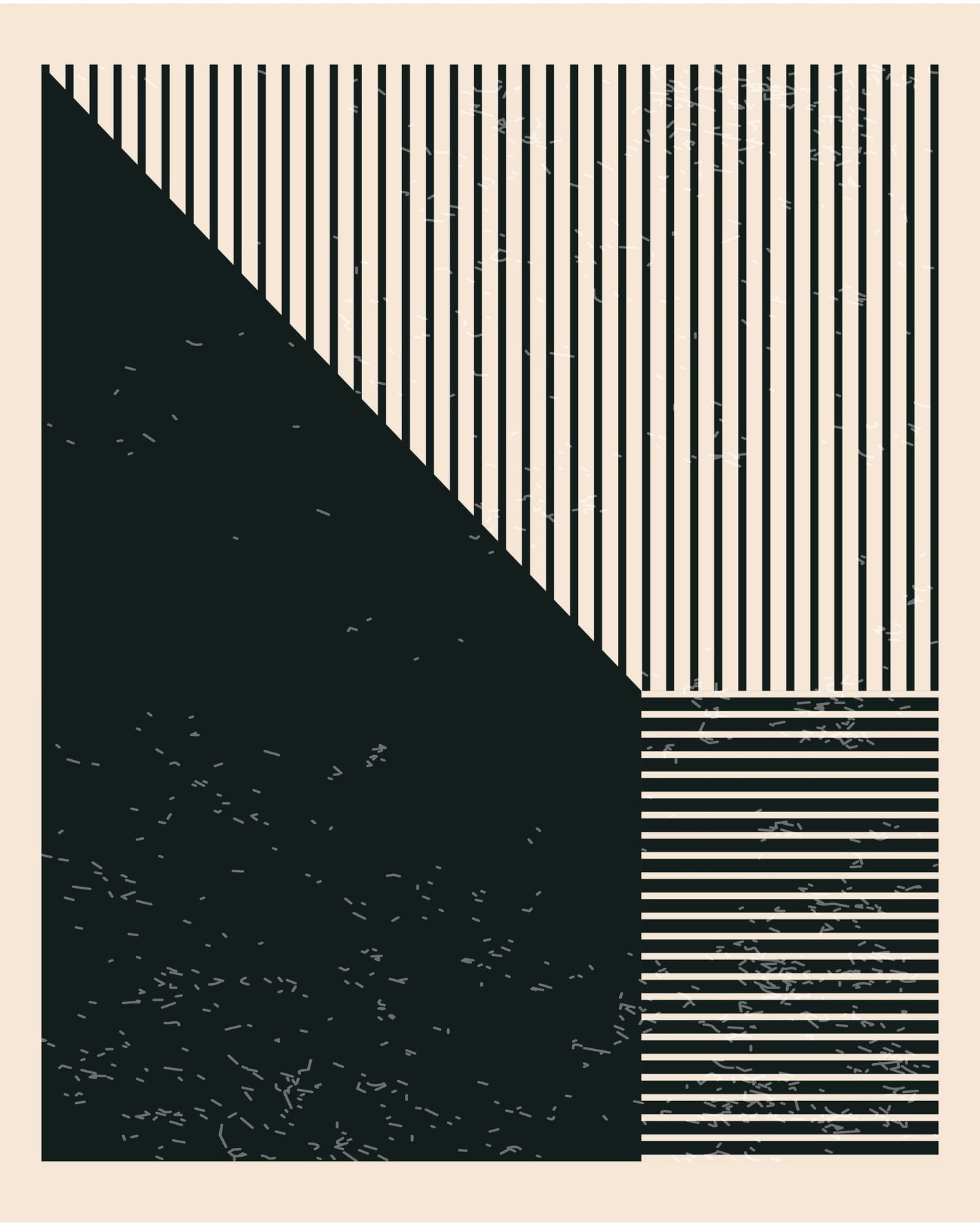 Black and White Geometric Shapes No 3