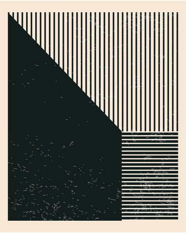 Black and White Geometric Shapes No 3