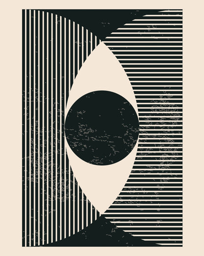 Black and White Geometric Shapes No 2