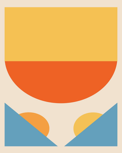 Bright Minimal Shapes Series No 1