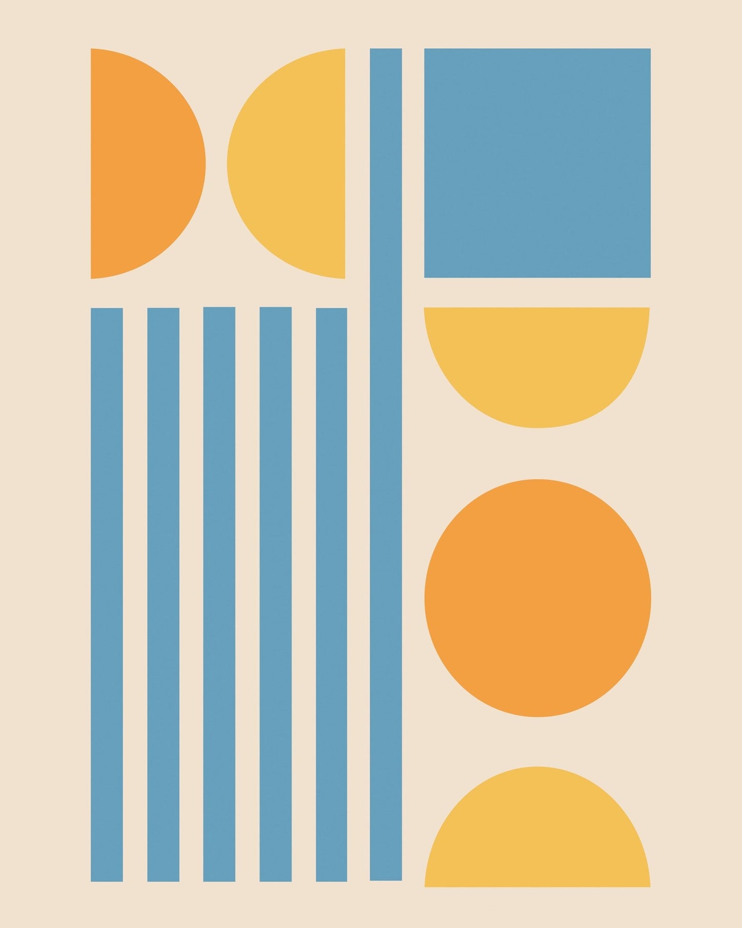 Bright Minimal Shapes Series No 3
