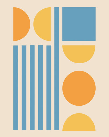 Bright Minimal Shapes Series No 3