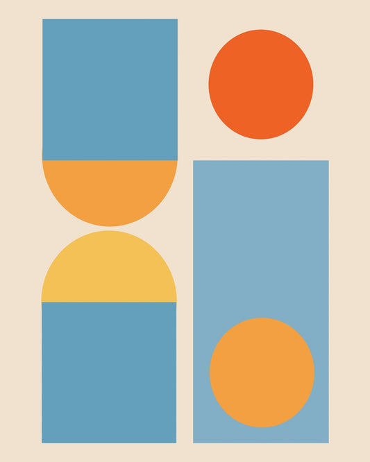 Bright Minimal Shapes Series No 4