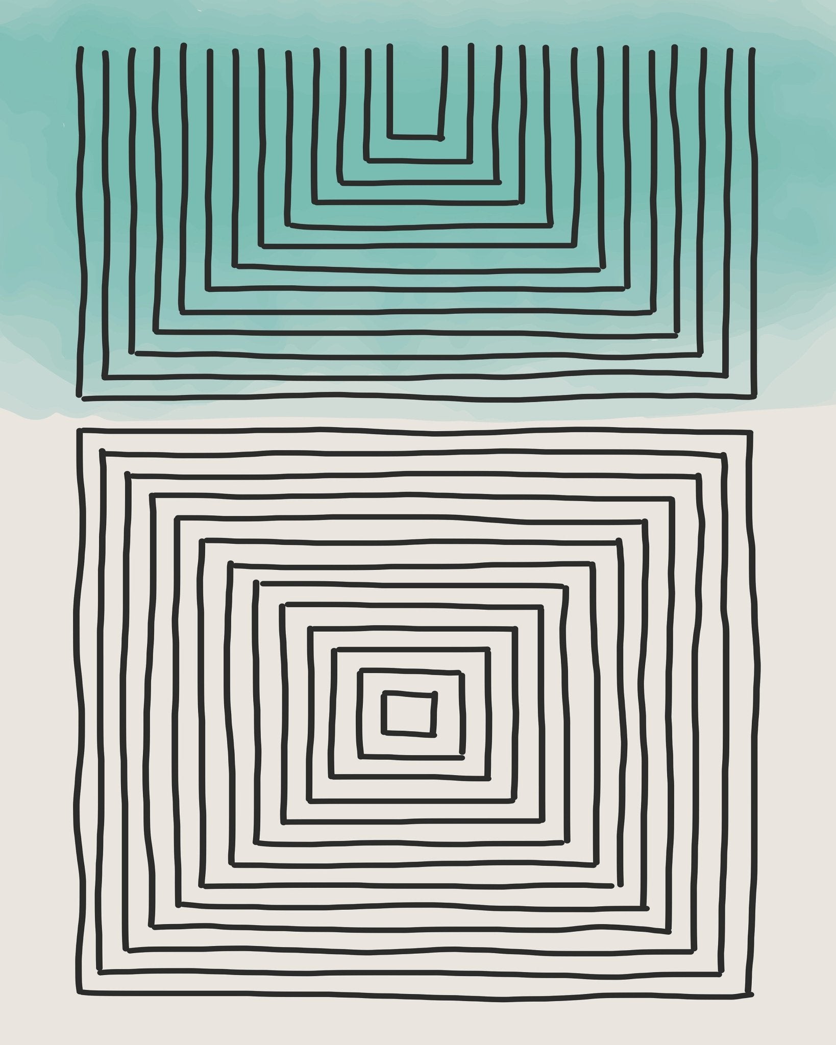 Light Green Watercolor Shapes