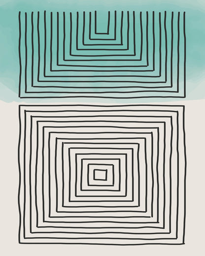 Light Green Watercolor Shapes