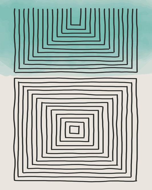 Light Green Watercolor Shapes
