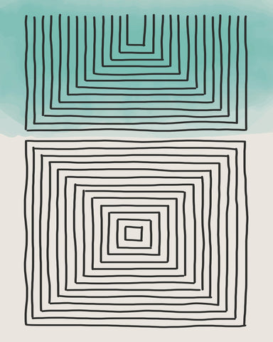 Light Green Watercolor Shapes