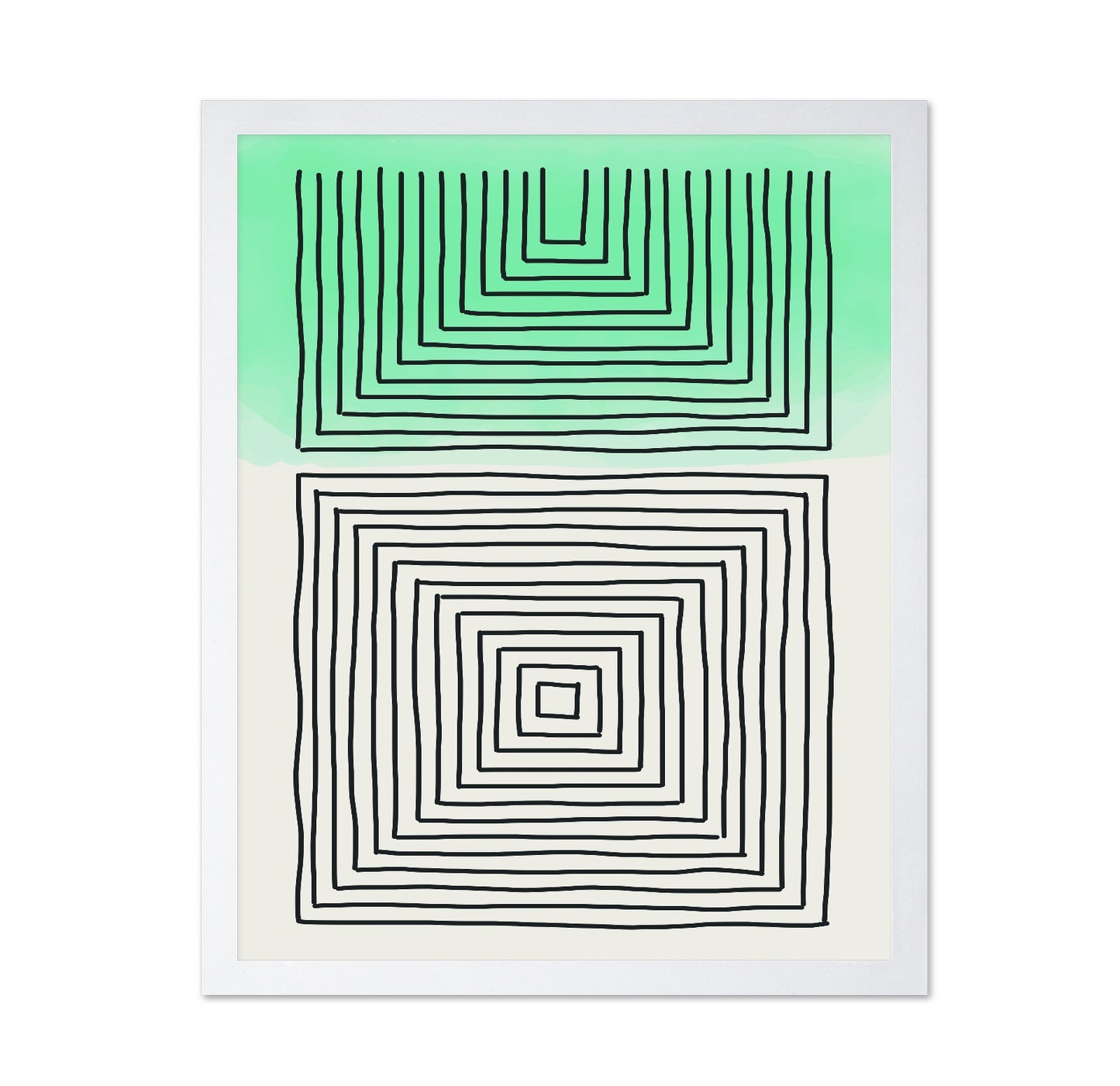 Light Green Watercolor Shapes