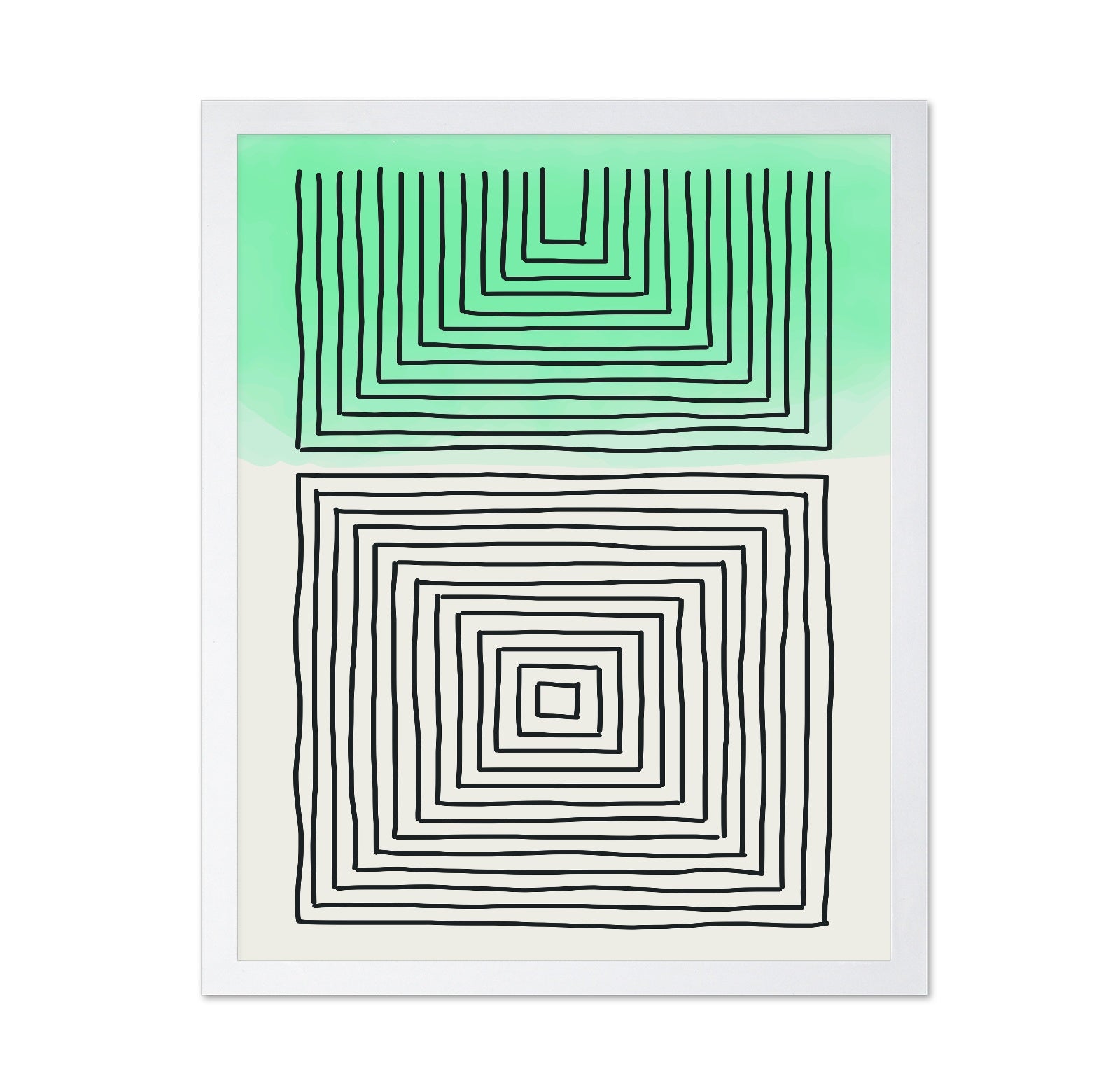 Light Green Watercolor Shapes