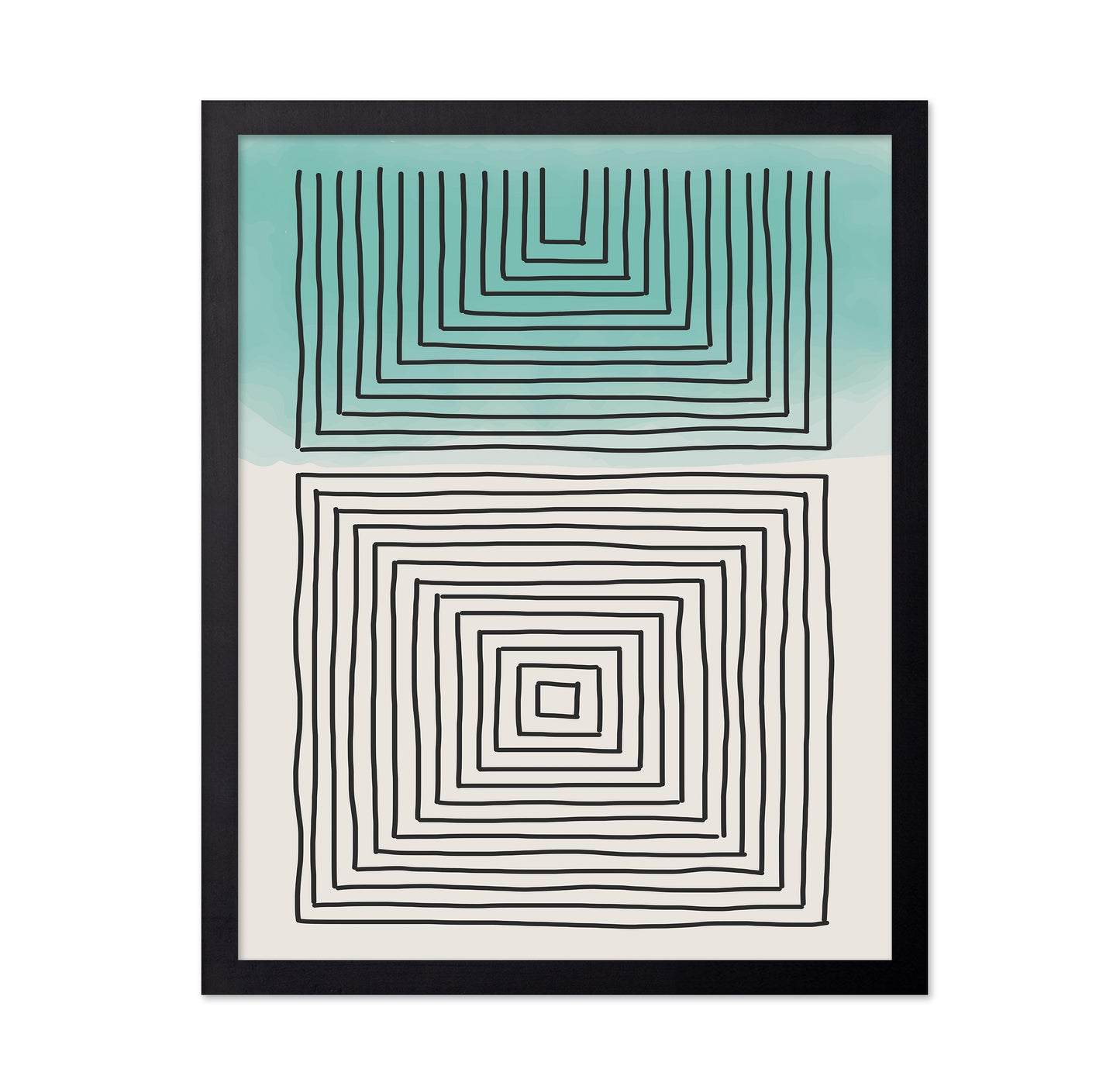 Light Green Watercolor Shapes