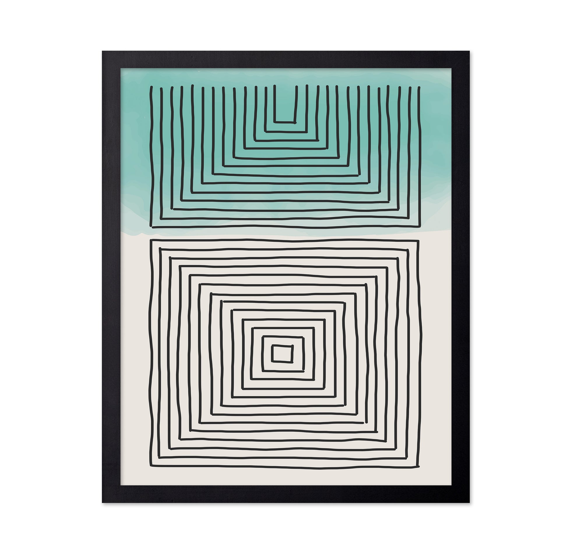 Light Green Watercolor Shapes