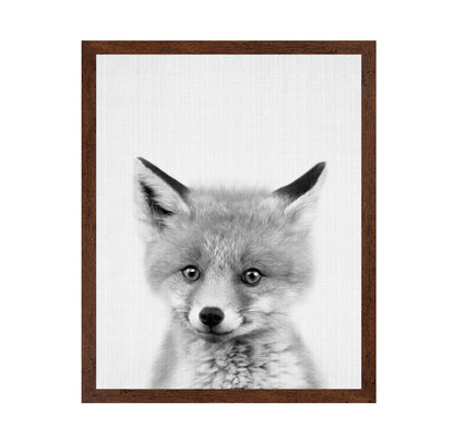 Black & White Peekaboo Fox