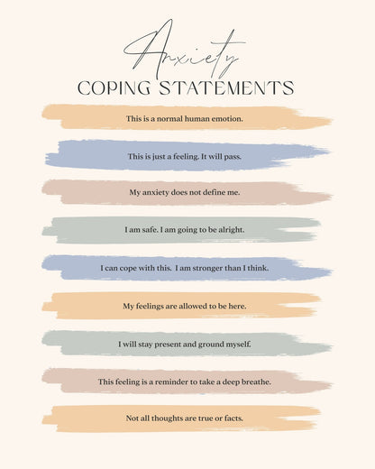 Anxiety Coping Statements