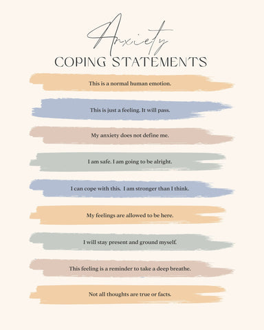 Anxiety Coping Statements