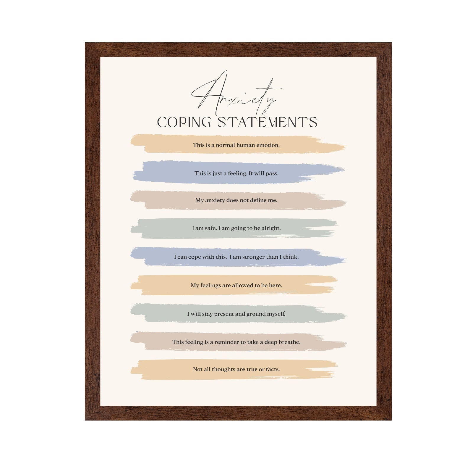 Anxiety Coping Statements