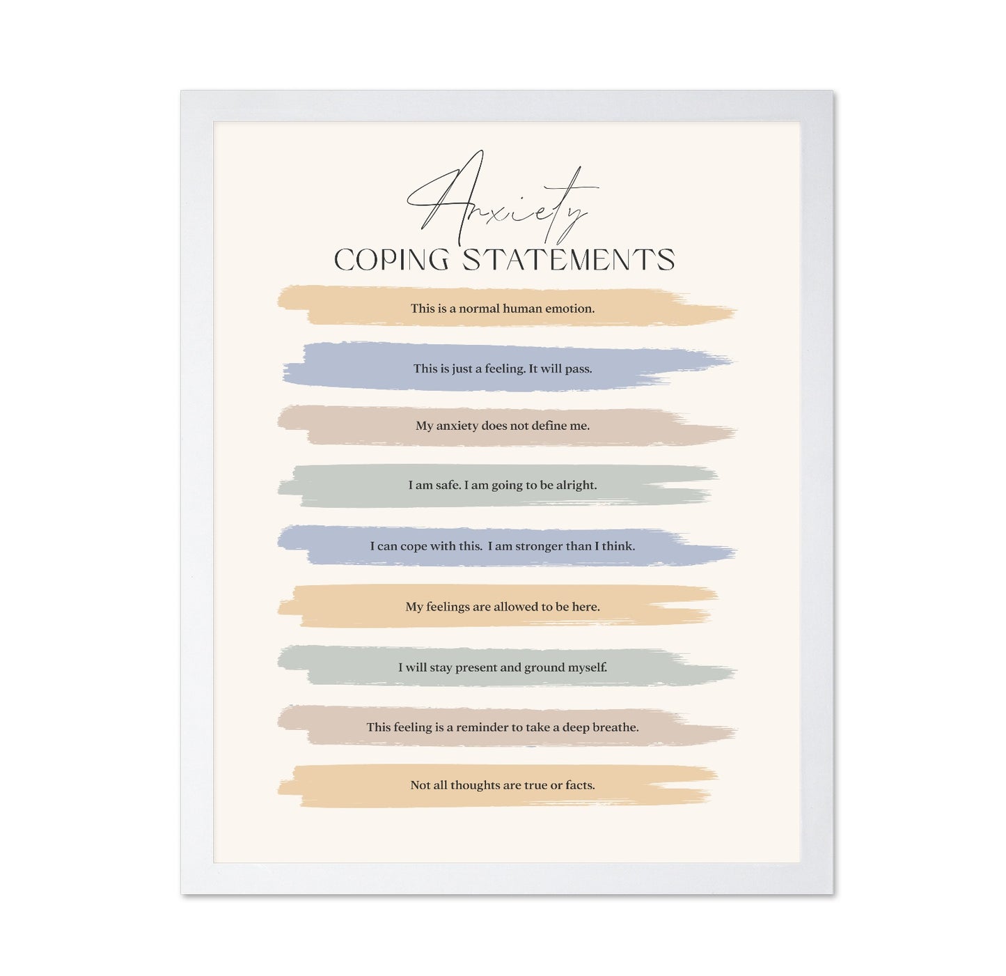 Anxiety Coping Statements