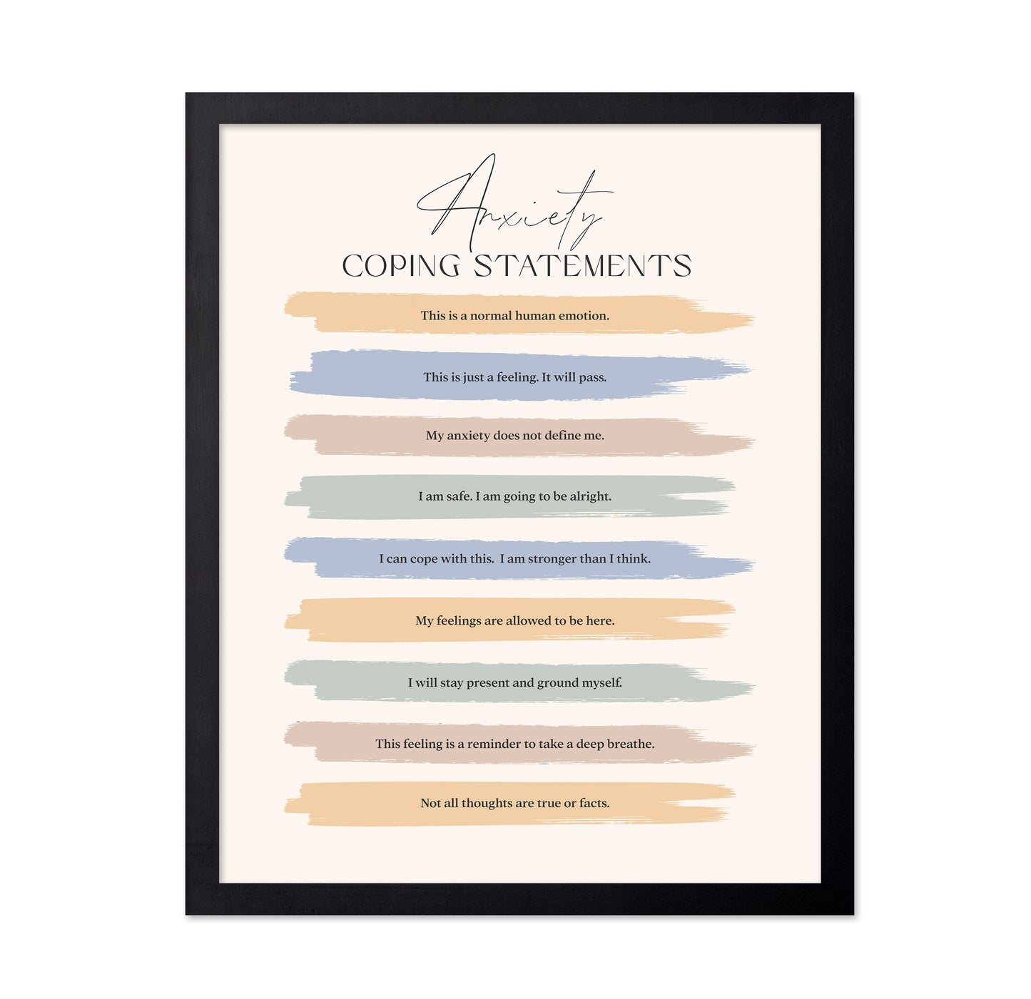 Anxiety Coping Statements