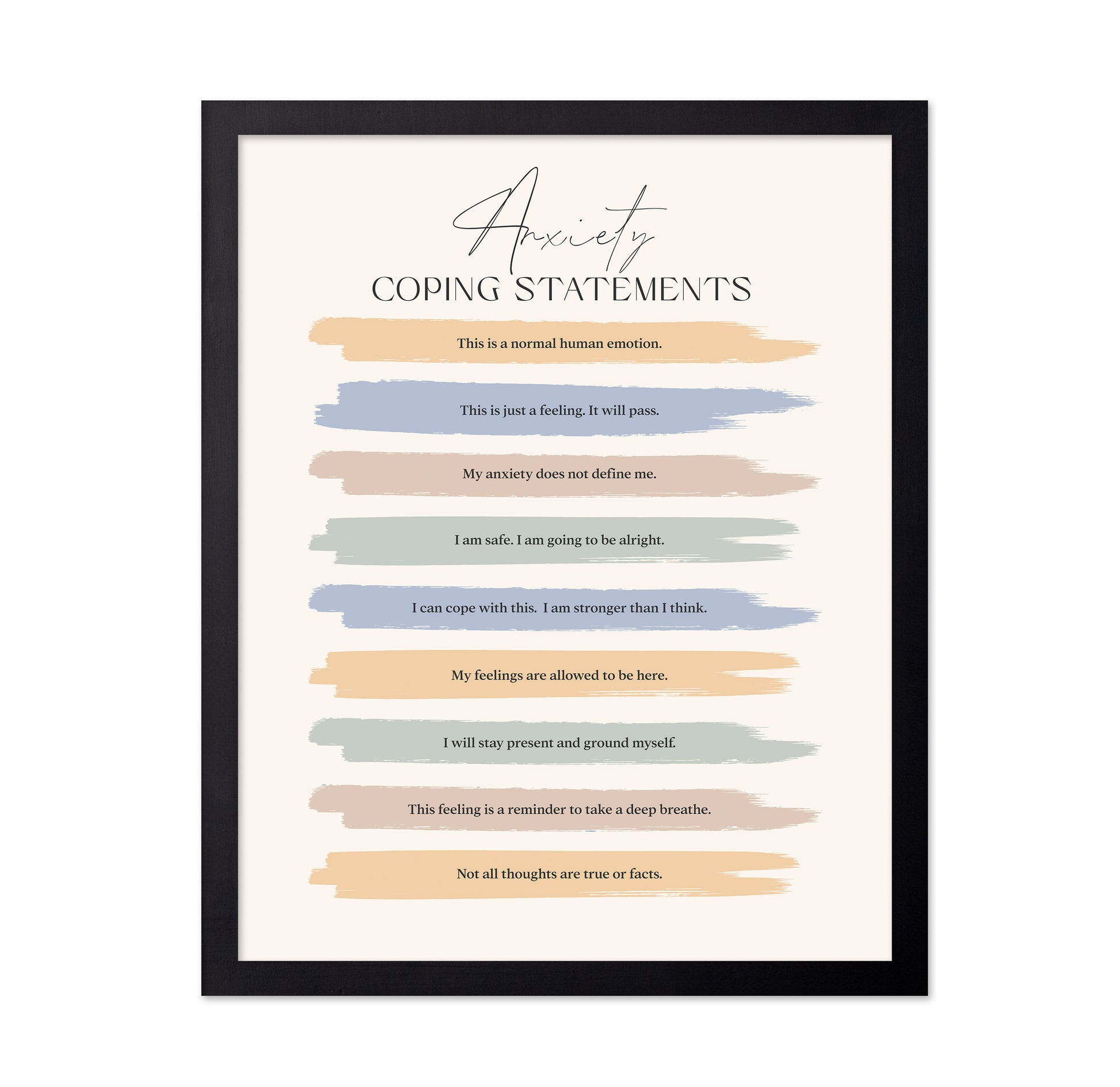 Anxiety Coping Statements