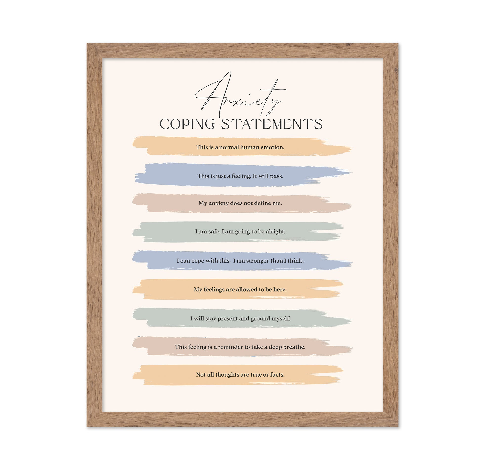 Anxiety Coping Statements