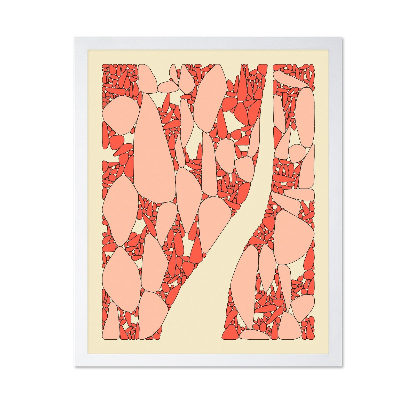 Coral Pebble Abstract