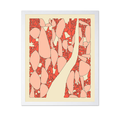 Coral Pebble Abstract