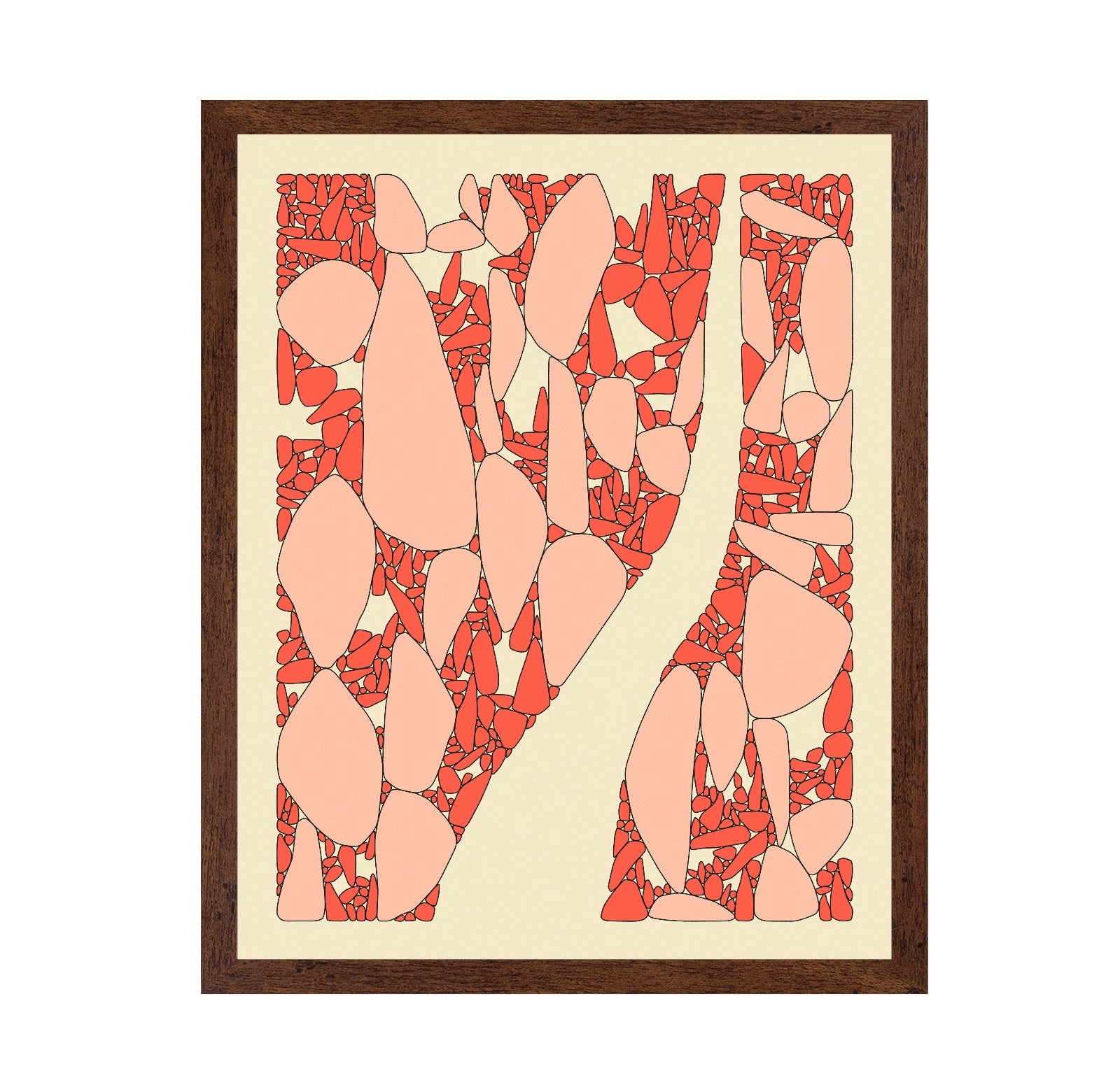Coral Pebble Abstract