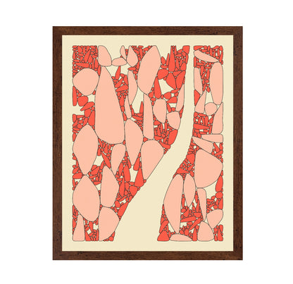 Coral Pebble Abstract