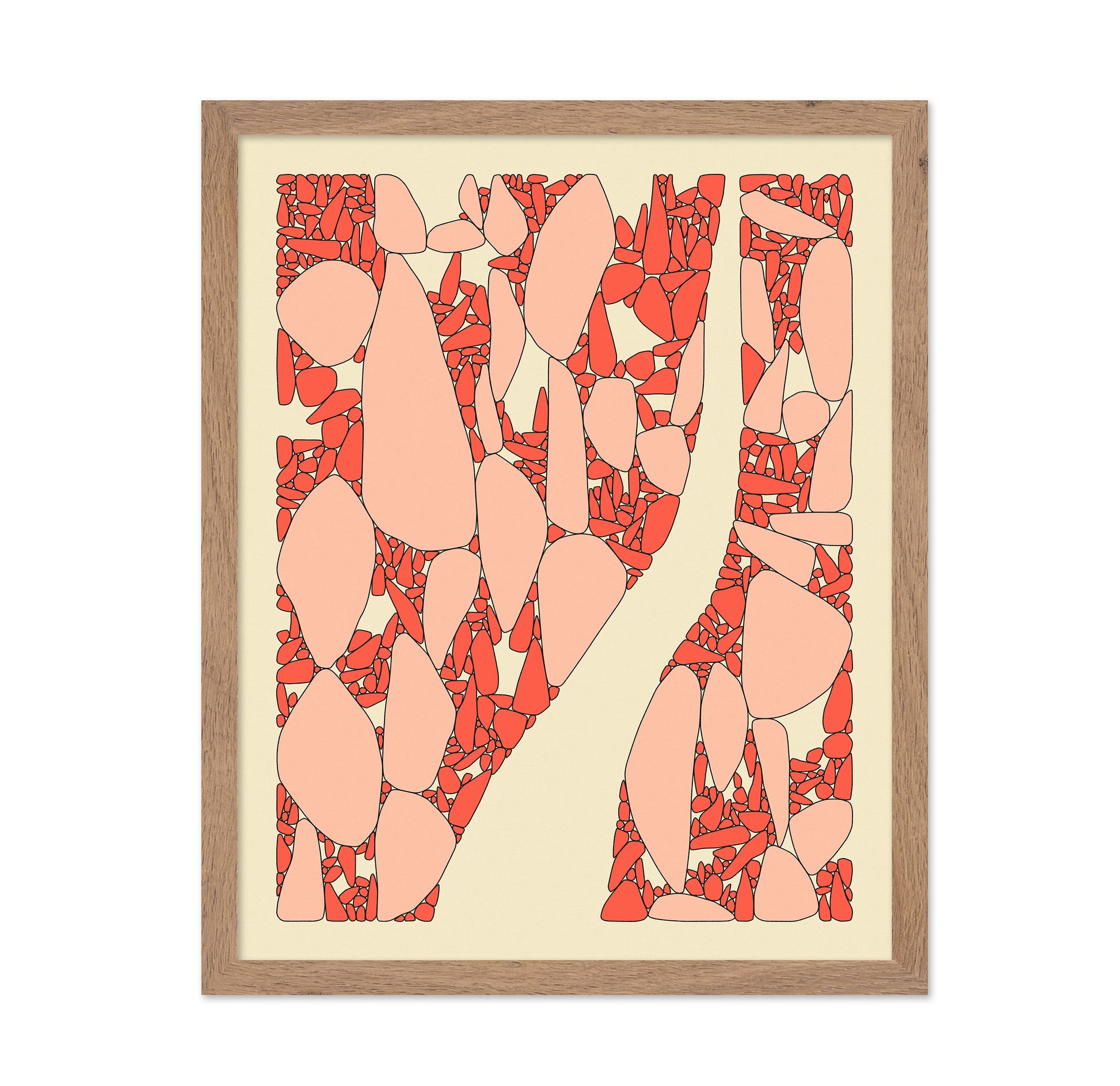 Coral Pebble Abstract