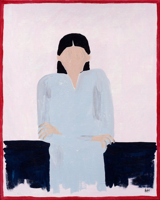 Enigmatic Figure with a Faceless Expression