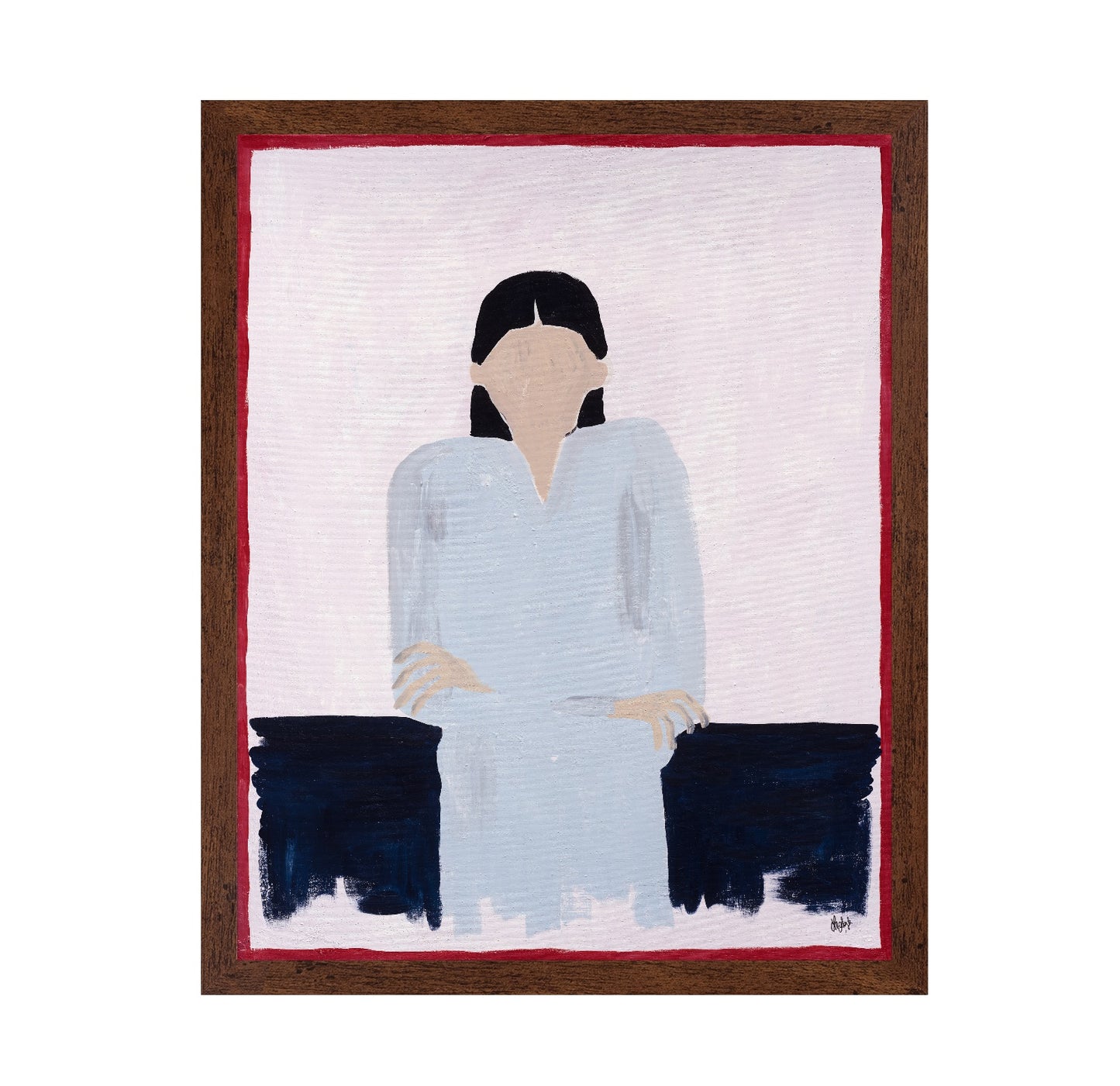 Enigmatic Figure with a Faceless Expression