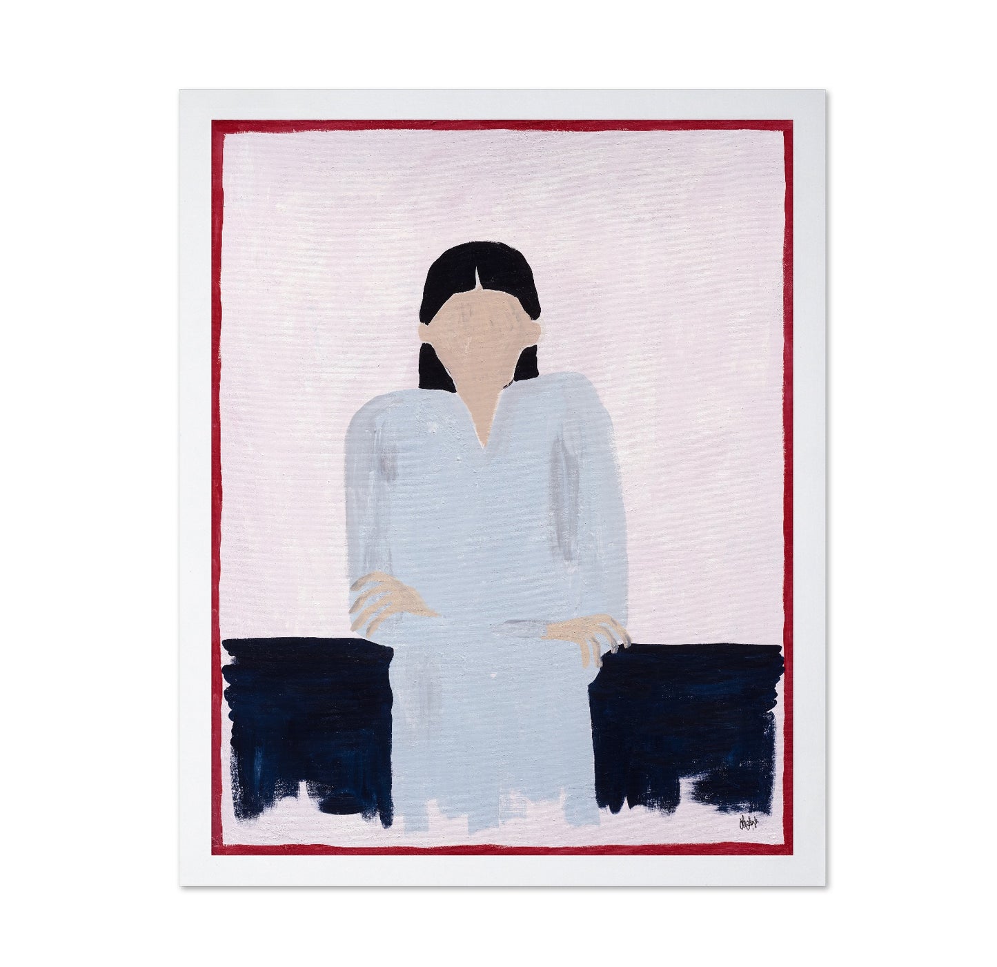 Enigmatic Figure with a Faceless Expression