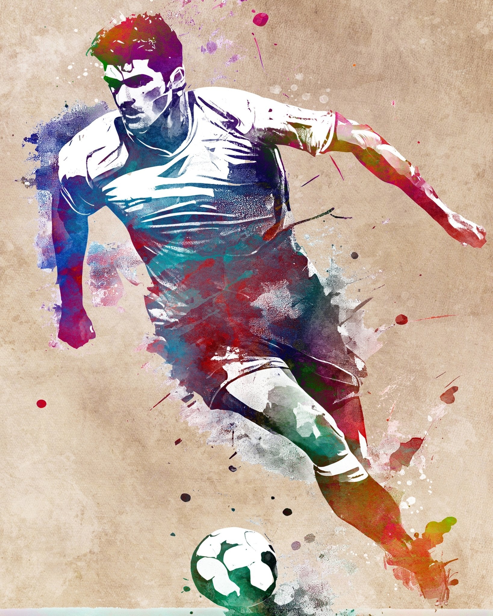 Soccer Player Sport Art