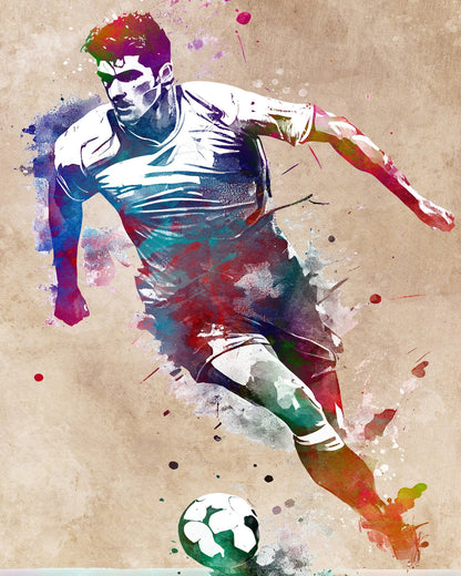 Soccer Player Sport Art