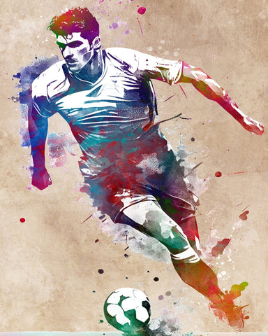 Soccer Player Sport Art