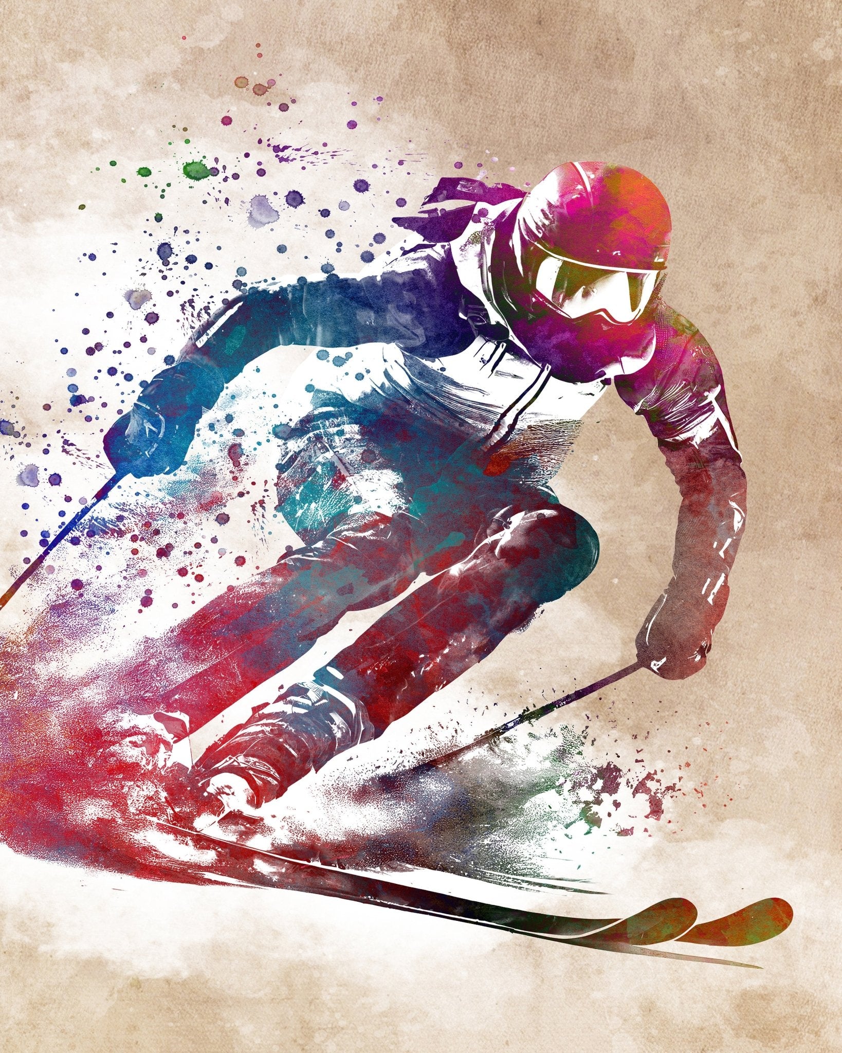 Sport Skiing Art No 2