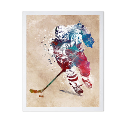 Hockey Player Sport Art