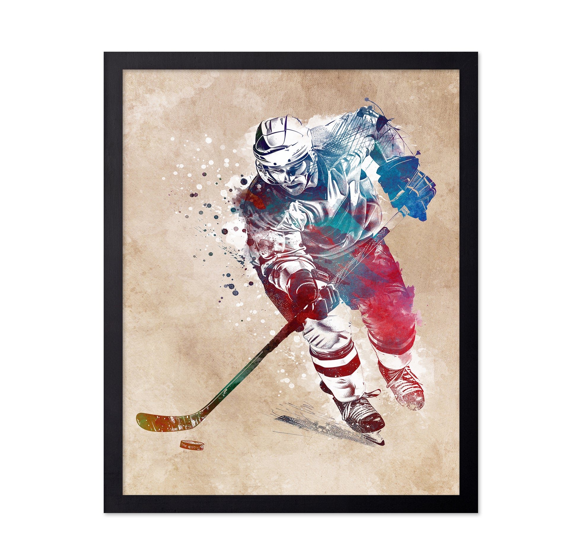 Hockey Player Sport Art