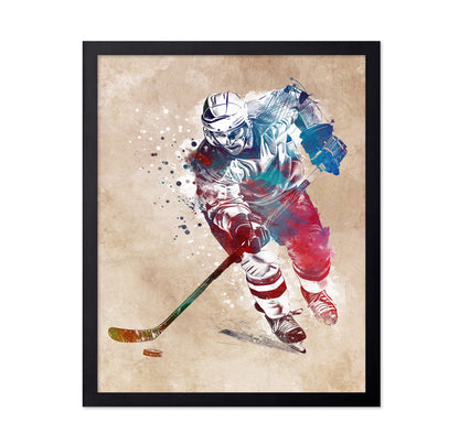 Hockey Player Sport Art