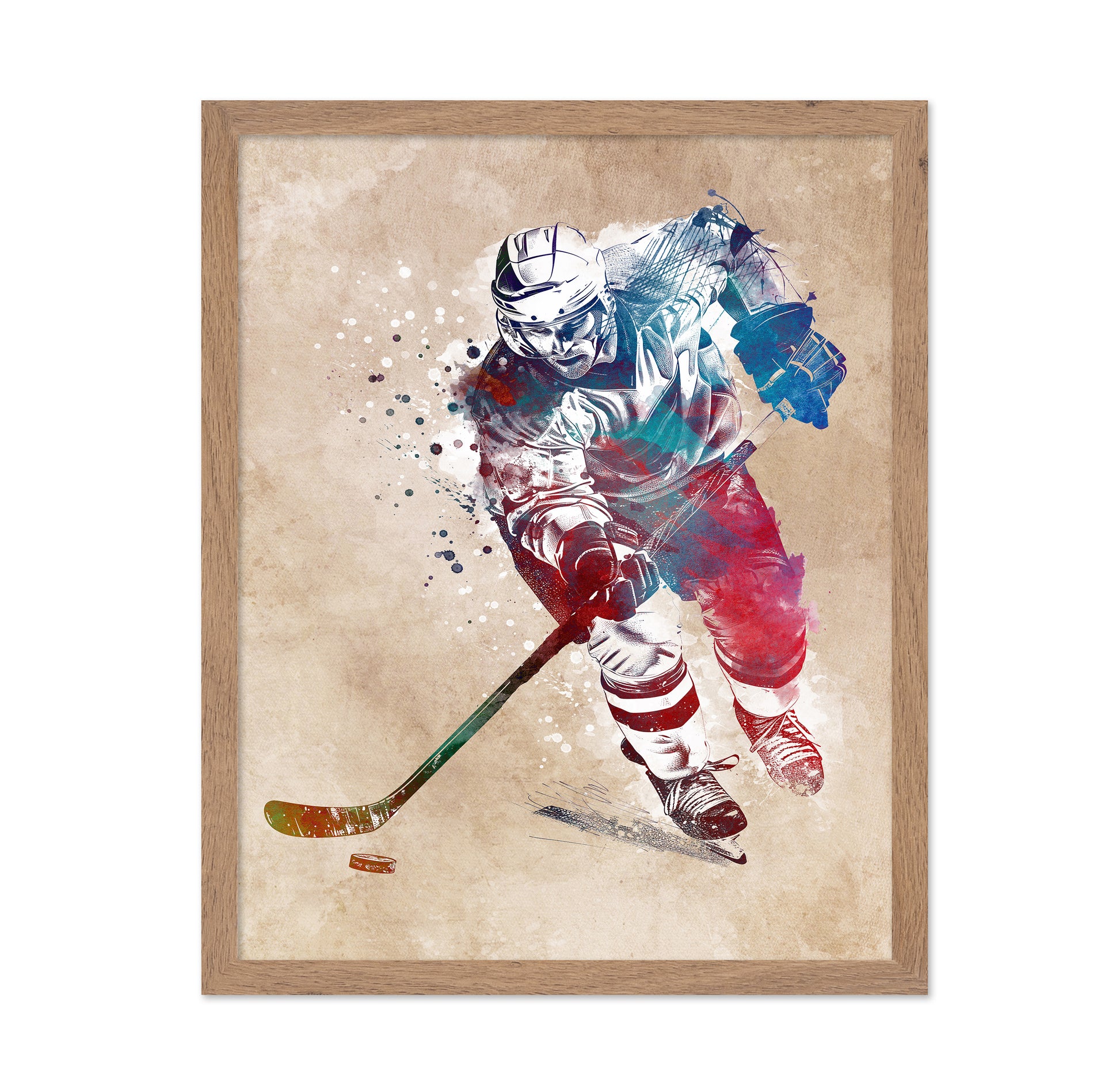 Hockey Player Sport Art