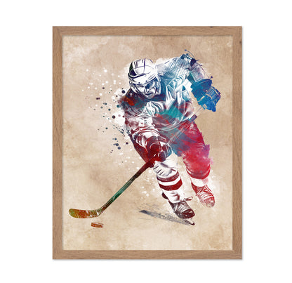 Hockey Player Sport Art