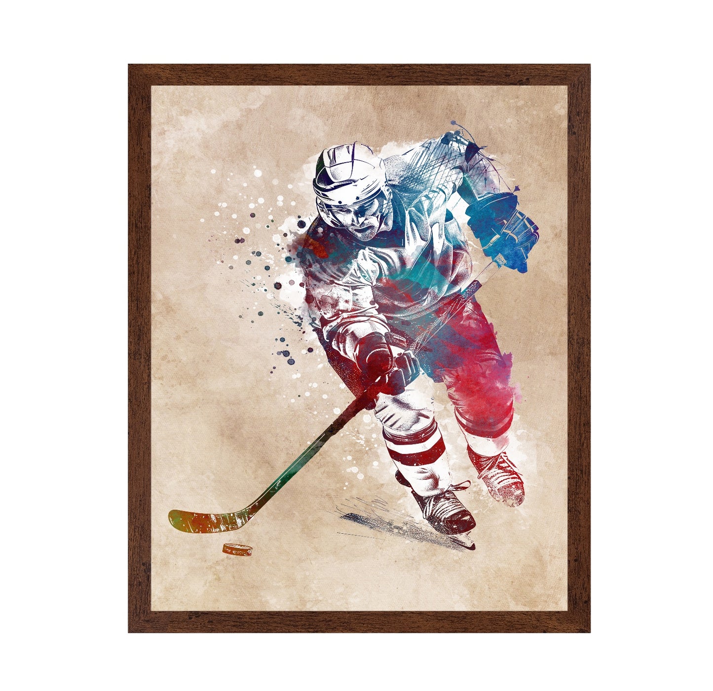 Hockey Player Sport Art