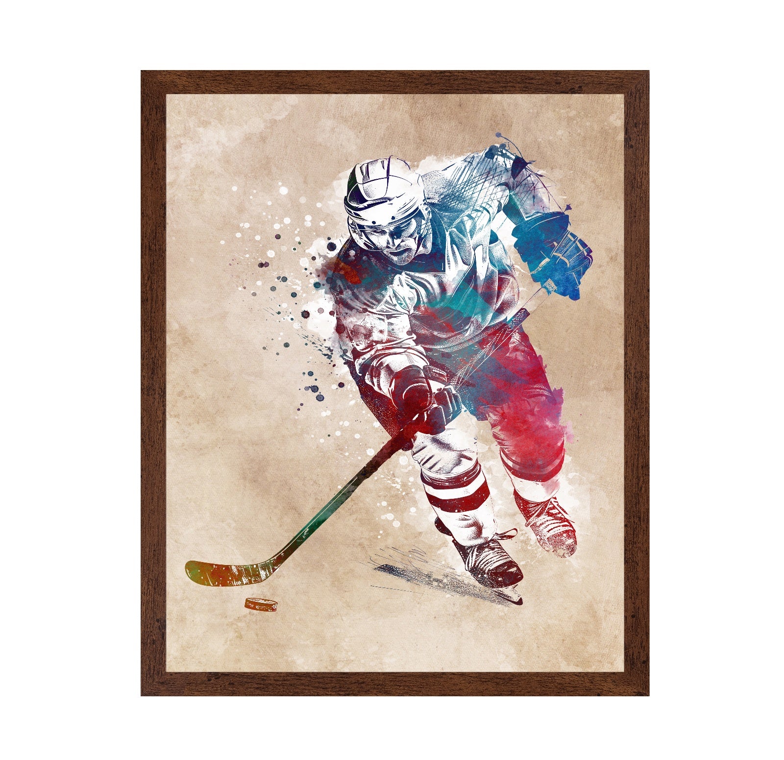 Hockey Player Sport Art