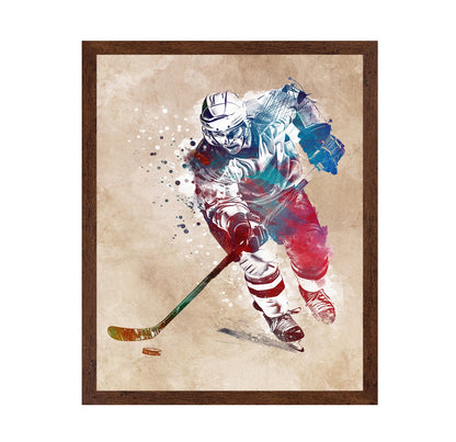 Hockey Player Sport Art