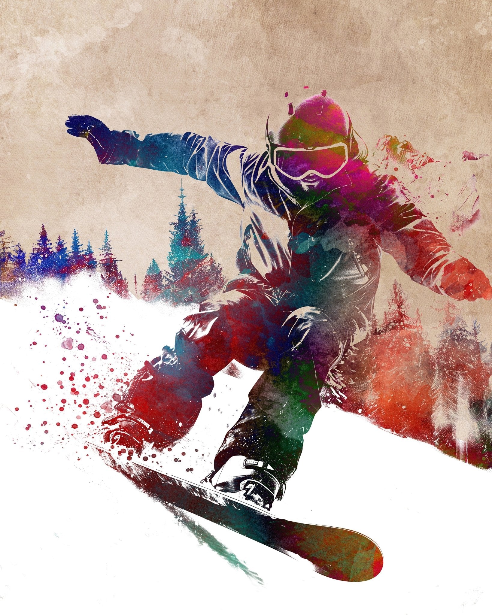 Snowboard Sport Art