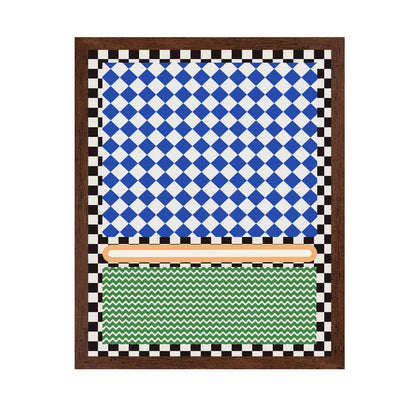 Geometric Blue and White